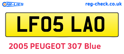 LF05LAO are the vehicle registration plates.