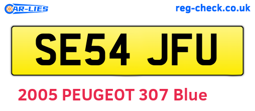 SE54JFU are the vehicle registration plates.