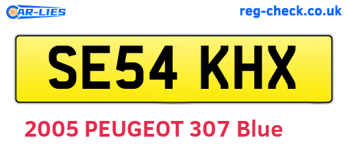 SE54KHX are the vehicle registration plates.