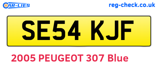 SE54KJF are the vehicle registration plates.