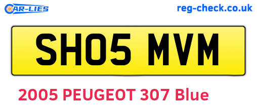 SH05MVM are the vehicle registration plates.