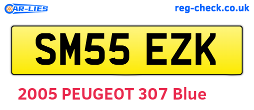 SM55EZK are the vehicle registration plates.
