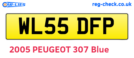WL55DFP are the vehicle registration plates.
