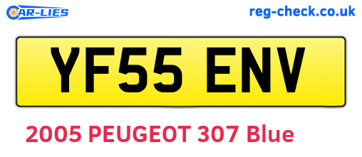 YF55ENV are the vehicle registration plates.