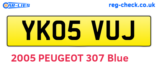 YK05VUJ are the vehicle registration plates.