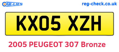 KX05XZH are the vehicle registration plates.