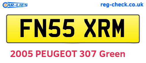 FN55XRM are the vehicle registration plates.