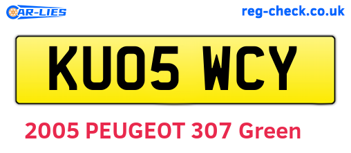 KU05WCY are the vehicle registration plates.