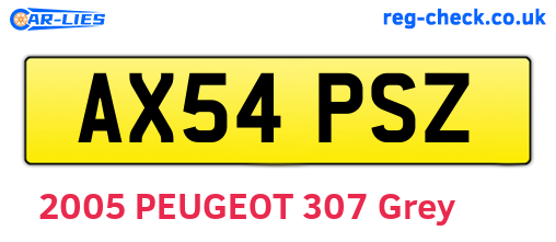 AX54PSZ are the vehicle registration plates.