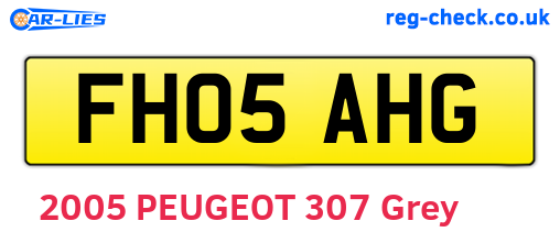 FH05AHG are the vehicle registration plates.