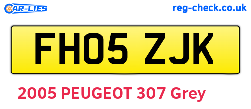FH05ZJK are the vehicle registration plates.