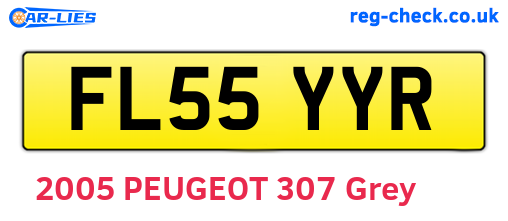 FL55YYR are the vehicle registration plates.