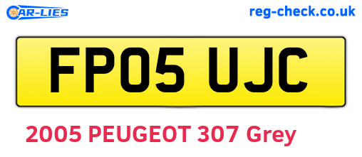 FP05UJC are the vehicle registration plates.