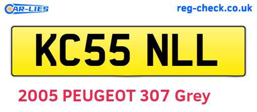 KC55NLL are the vehicle registration plates.