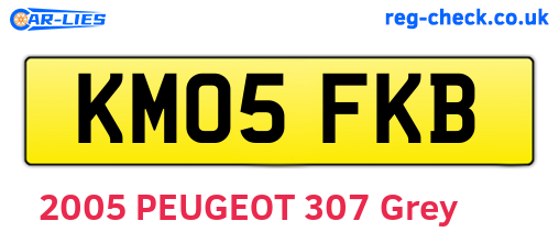 KM05FKB are the vehicle registration plates.