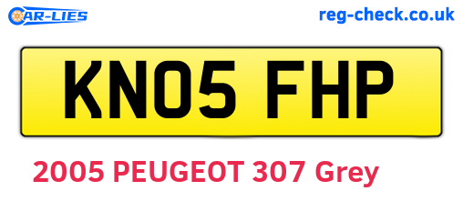 KN05FHP are the vehicle registration plates.