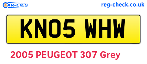 KN05WHW are the vehicle registration plates.