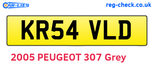 KR54VLD are the vehicle registration plates.