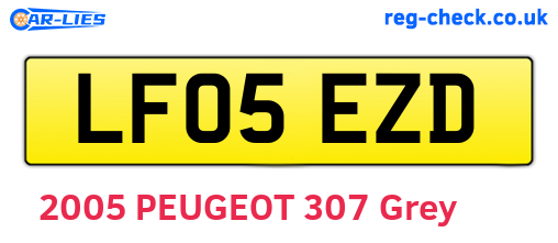 LF05EZD are the vehicle registration plates.