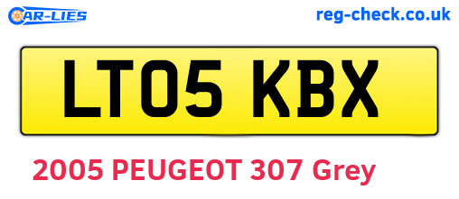 LT05KBX are the vehicle registration plates.