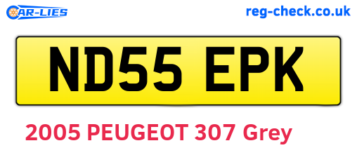ND55EPK are the vehicle registration plates.