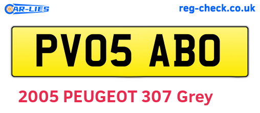 PV05ABO are the vehicle registration plates.