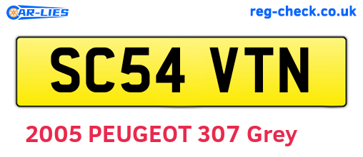SC54VTN are the vehicle registration plates.