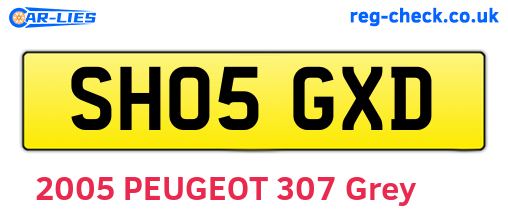 SH05GXD are the vehicle registration plates.
