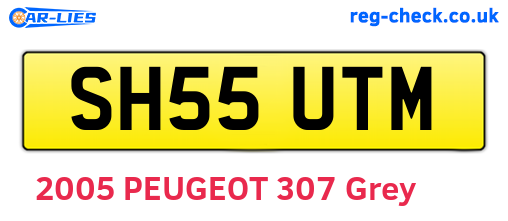 SH55UTM are the vehicle registration plates.