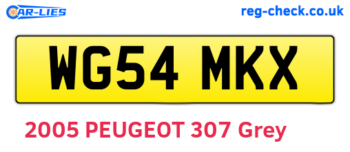 WG54MKX are the vehicle registration plates.