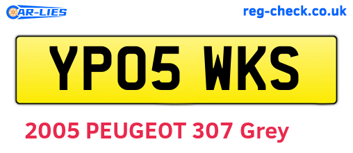YP05WKS are the vehicle registration plates.