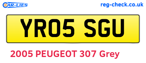 YR05SGU are the vehicle registration plates.