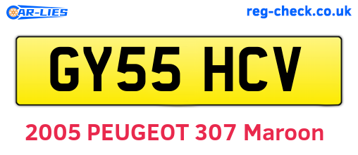 GY55HCV are the vehicle registration plates.