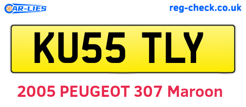 KU55TLY are the vehicle registration plates.