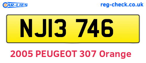 NJI3746 are the vehicle registration plates.