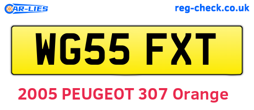 WG55FXT are the vehicle registration plates.