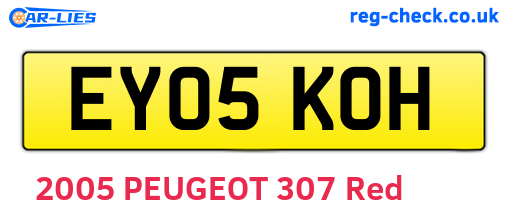 EY05KOH are the vehicle registration plates.