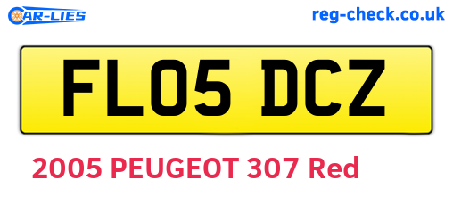 FL05DCZ are the vehicle registration plates.