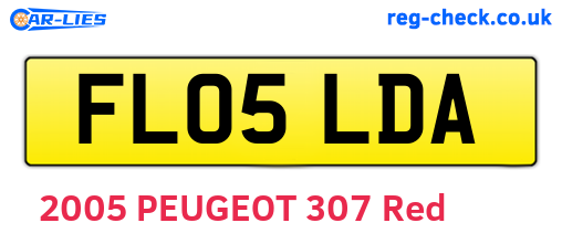 FL05LDA are the vehicle registration plates.