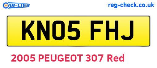 KN05FHJ are the vehicle registration plates.