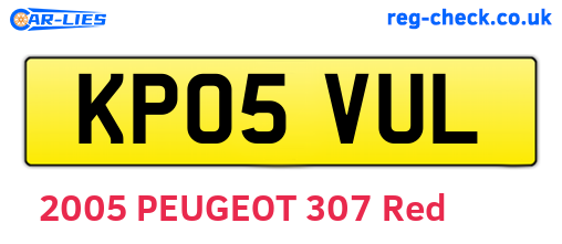 KP05VUL are the vehicle registration plates.