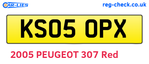 KS05OPX are the vehicle registration plates.