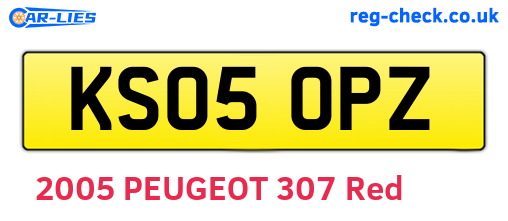 KS05OPZ are the vehicle registration plates.