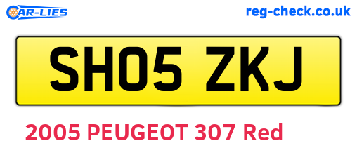 SH05ZKJ are the vehicle registration plates.