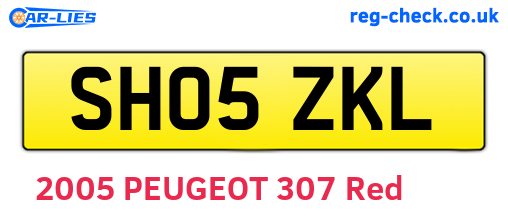 SH05ZKL are the vehicle registration plates.