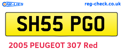 SH55PGO are the vehicle registration plates.
