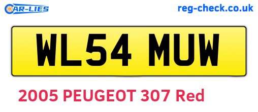 WL54MUW are the vehicle registration plates.