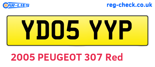 YD05YYP are the vehicle registration plates.