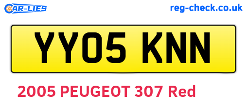 YY05KNN are the vehicle registration plates.