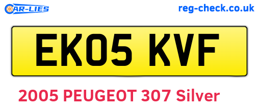 EK05KVF are the vehicle registration plates.